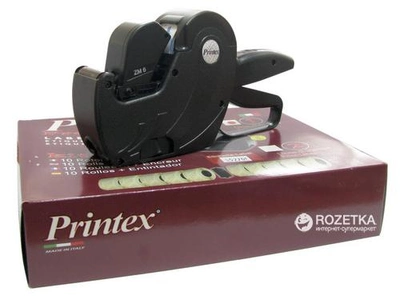Этикет-пистолет Printex Z6 Maxi 2616 + 10 рулонов этикет-ленты + покрасочный валик (6253)