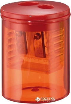 Точилка Herlitz Round с контейнером 2 отверстия Красная (8680100R)