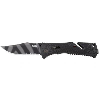 Ніж SOG Trident Black Blade Serrated (TF3-BX)