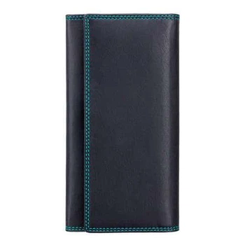 Кошелек женский VISCONTI кожаный черный (CD-21-BLK-AQUA)