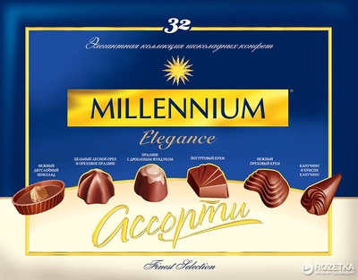 Цукерки Millennium Асорті Elegance в молочному шоколаді 285 г (4820075500856)