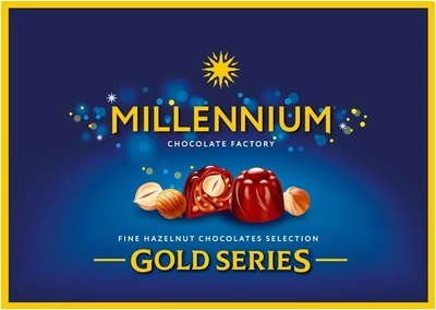 Конфеты Millennium Gold с цельным лесным орехом 205 г (4820075500092)