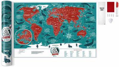 Скретч-карта світу 1DEA.me Travel Map Travel Map Marine World (MW)