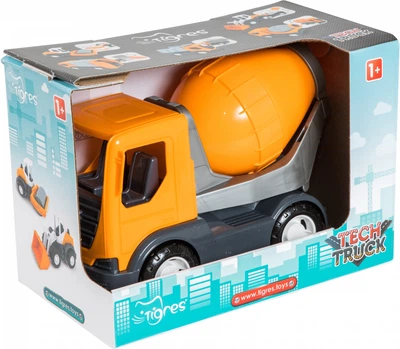 Автобетономешалка Tigres Tech Truck 24 см в коробке (39477 Автобетономешалка)