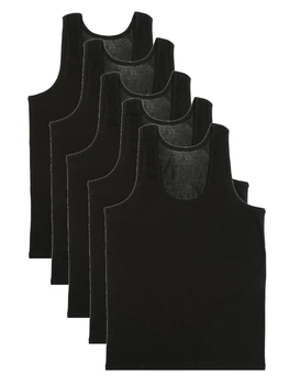 Набор маек нательных мужских хлопковых Doni 7351Q XL 5 шт Черный (8697840215910)