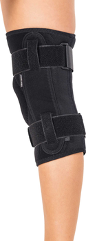 Бандаж для колінного суглоба з ребрами жорсткості неопреновий Торос-Груп наколенник Тип-511-1 Black-Blue 1 шт (4820114083326)