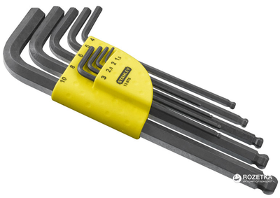 Набор ключей шестигранных Stanley Expert удлиненных с шариком 1.5-10 мм (1-13-976)