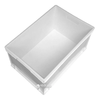 Пластиковый контейнер для продуктов Полимерцентр 600х400х300 мм Белый (ST6430-1.0.1)