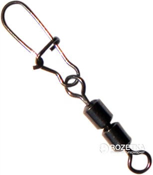 Вертлюг MiniMax High Speed Double Rolling Swivel With Nice Snap №8 с застежкой 12 кг 10 шт. (YM-3033-8)
