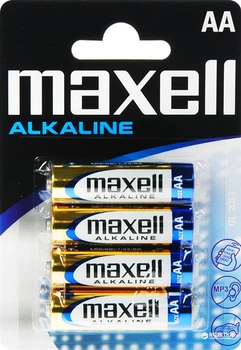 Батарейка щелочная Maxell Alkaline AA (LR06) blister 4 шт (4902580163761)