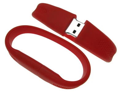 Uniq БРАСЛЕТ Силиконовый фигурный красный 8GB (08C17411U2)