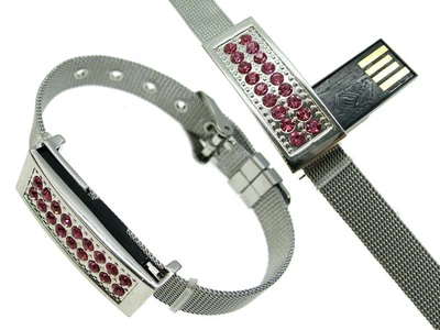 Uniq БРАСЛЕТ Часовой Серебро / Розовый 8GB (08C14717U2)