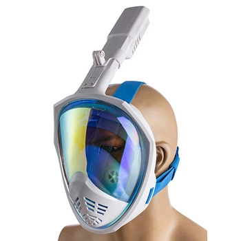 Маска полнолицевая размер L/XL зеркалка синий M2068/LG11