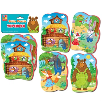 Мягкие пазлы Vladi Toys 4 в 1 "Теремок" VT1106-64 (рус)