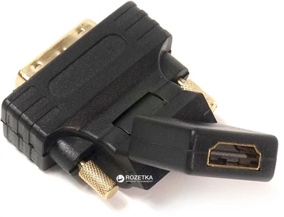 Переходник PowerPlant HDMI AF - DVI (24+1) AM 360 градусов (KD00AS1301)