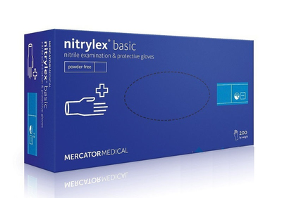 Перчатки Mercator Medical Nitrilex нитриловые M 200шт (AK0023)