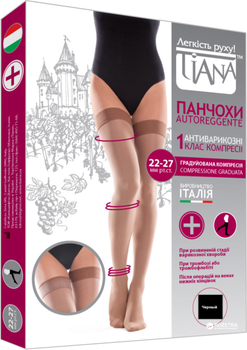 Чулки Tiana 900 антиварикозные 280 Den 4 р Черные (4820192750882)