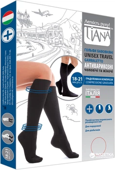 Гольфи Tiana 955 антиварикозні 140 Den 41-43 р Чорні (4820192751711)