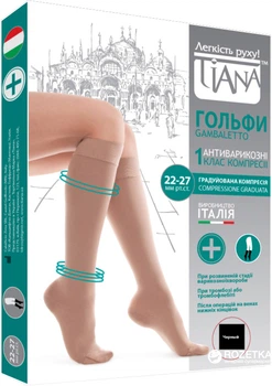 Гольфы Tiana 920 антиварикозные 280 Den 39-40 р Черные (4820192751049)
