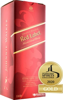 Виски Johnnie Walker Red Label выдержка 4 года 3 л 40% в подарочной упаковке (5000267129785)