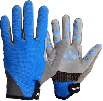 Велоперчатки PowerPlay 6566 M Blue/Grey (6566_M_Blue/Grey)