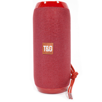 Портативная колонка T&G TG117 Red с флешкой и радио блютуз мощная USB