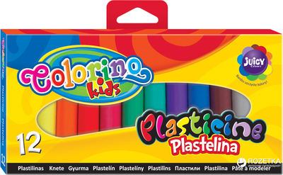 Пластилін Colorino 12 кольорів 100 г (13291PTR)