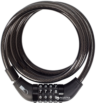 Кодовый замок Green Cycle PYM3720 в силиконовой обойме + крепление 150х1 см Черный (LCK-64-45)