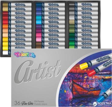 Пастель масляная Colorino Artist круглая в пластиковом контейнере 36 цветов (65726PTR)