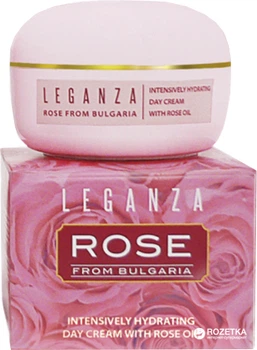 Інтенсивний денний крем Leganza Rose from Bulgaria зволожувальний з рожевою олією 45 мл (3800010525213)