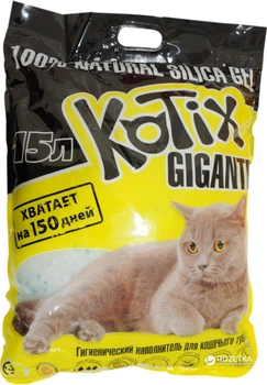 Наполнитель для кошачьего туалета Kotix GIGANTE Силикагелевый впитывающий 6 кг (15 л) (6930095837615)