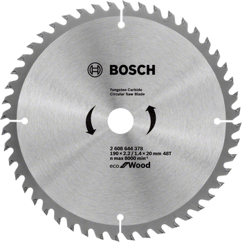 Диск пильный Bosch Eco WO 190x20-48T (2608644378)