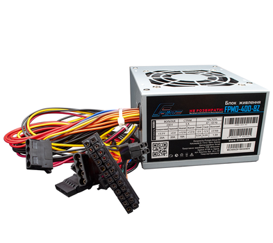 Блок Питания Frime FPO-400-8Z; 2 molex(hdd), 2 sata, 24+4pin, шнур питания 220В