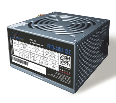 Блок Питания Frime FPO-400-12Z; 2 molex(hdd), 2 sata, 24+4pin, шнур питания 220В