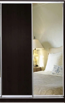 Шкаф купе Luxe Studio Стандарт-2 ДСП/Зеркало-12 1000x2200x600 двухдверный (88500)