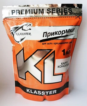 Прикормка Klasster Premium Карп Конопля 1 кг