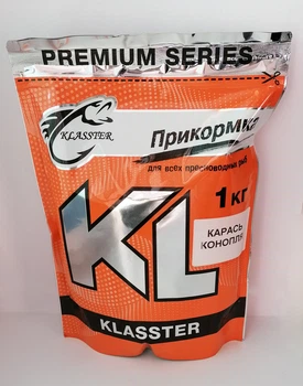 Прикормка Klasster Premium Карась Коноплі 1 кг