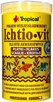 Корм Tropical Ichtio-vit для аквариумных рыб в хлопьях