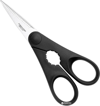 Ножницы кухонные Fiskars Essential с открывалкой 20 см Black (1023820)