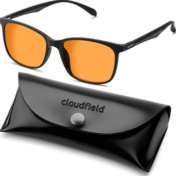 Окуляри для комп'ютера захисні NewGlass Cloudfield комп'ютерні окуляри чорні з помаранчевими лінзами