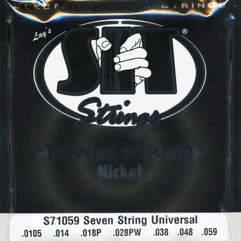 Струны для электрогитары SIT S71059 Universal Power Wound Nickel 7-Strings (10.5-59)