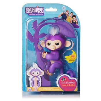 Интерактивная обезьянка Fingerlings Happy monkey Фиолетовый