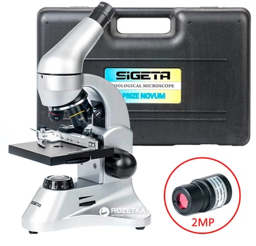 Мікроскоп Sigeta Prize Novum 20x-1280x з камерою 2 Мп у кейсі (65244)