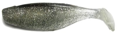 Виброхвост Mann's Shad 4" 100мм 5 шт White-Black (M-070 GFCL BB)