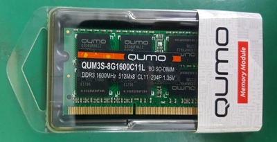 Модуль памяти SO-DIMM 8GB/1600 DDR3 1,35V QUMO (QUM3S-8G1600C11L)