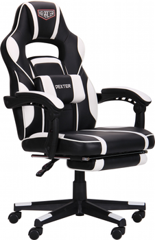 Кресло геймерское AMF VR Racer Dexter Vector Черное с белым (545087/BN-W0008)