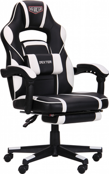 Кресло геймерское AMF VR Racer Dexter Vector Черное с белым (545087/BN-W0008)