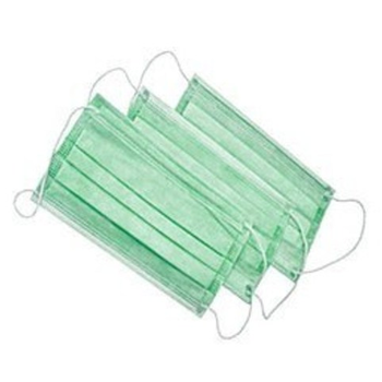 Маски медичні на резинці Одетекс (3 шарові) - 50 шт/уп, зелені