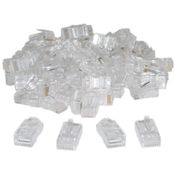 Коннектор Patron RJ45 8P8C Cat5, Cat5e, Cat6 RJ-45 комплект 100шт