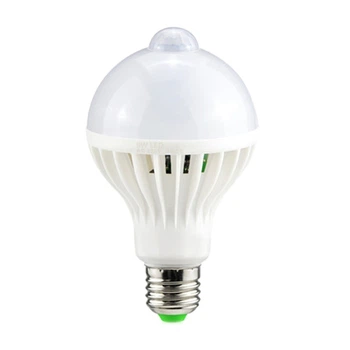 Лампа світлодіодна з датчиком руху E27, 24 LED 9Вт.